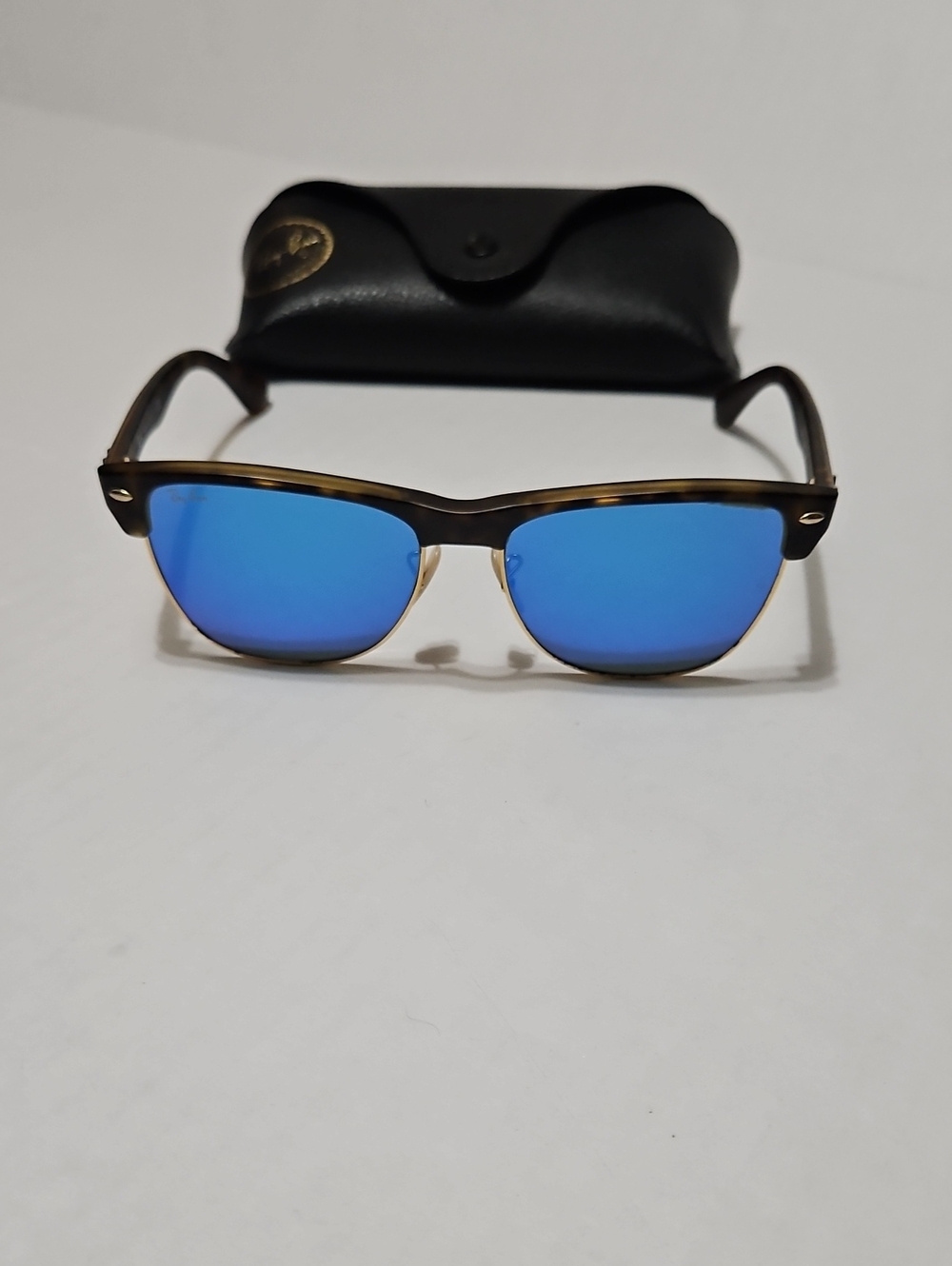 Ray-Ban 4175 6092/17 3N Blue Mirror Lenses with Tortoiseshell Frame Sunglasses